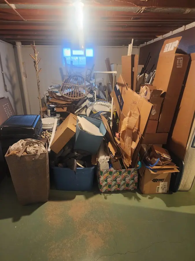 Roll-off dumpster container at job site for Yard Waste Dumpster Rental in Broadview